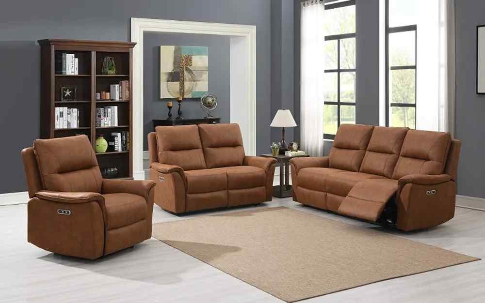Deans Furnishers - Upholstery - Kelso Recliner Tan