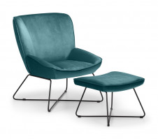 julian-bowen/Mila Chair  & Stool Teal - Angle.jpg